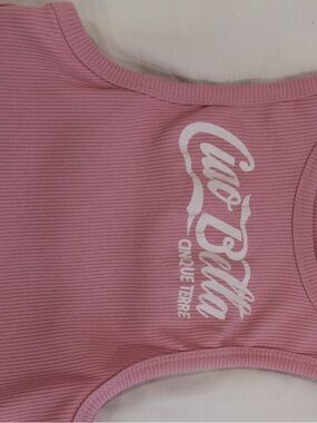 Dolce Vita Pink Ribbed Logo Tank